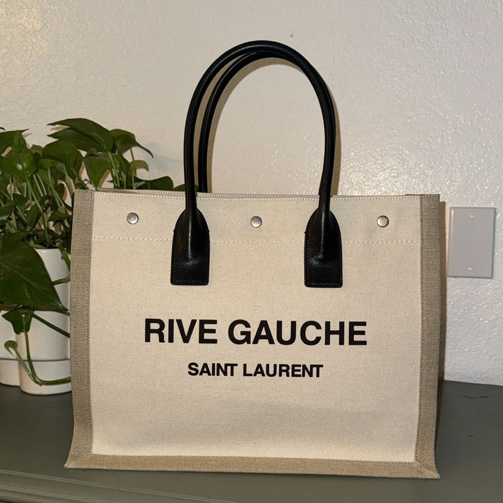 Saint Laurent Rive Gauche Black Tote Bag - Picture 2 of 16